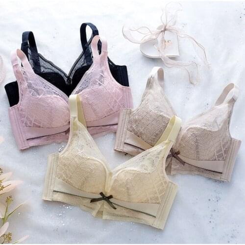 Sexy Thin Cup No Steel Ring Bra Latex Cotton Large Size Womens Underwear Lace Gathered Anti-Sagging Tube Top Wrapped Chest