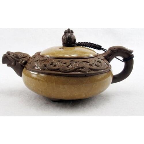 On sale Ice crack glaze teapot Yixing teapot purple clay tea pot teaset puer oolong 9 color optional about 180ml