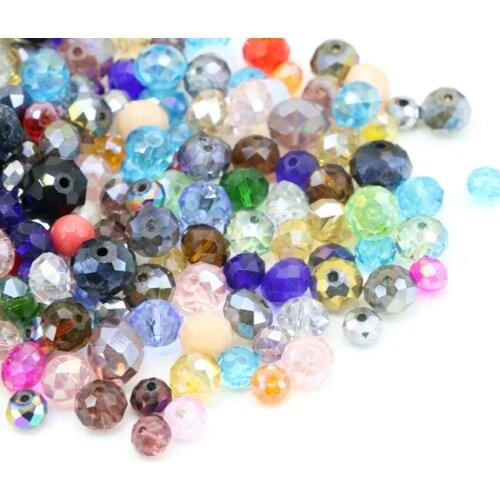 Multicolor 6x8mm 70pcs Rondelle Austria Faceted Abacus Crystal Glass Loose Spacer Beads making For women Jewelry B675