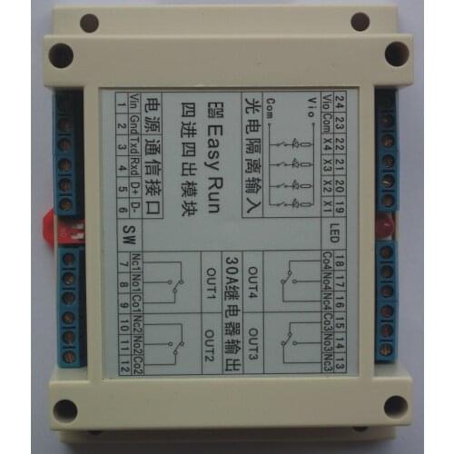 RS485 or RS232 Serial Port Relay Switch Input and Output Modbus Industrial Configuration IO Module