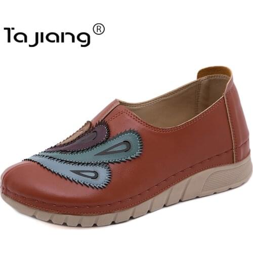 Ta Jiang New European and American wedge car stitching soft and comfortable mothers shoes large size beach shoes T1500-11