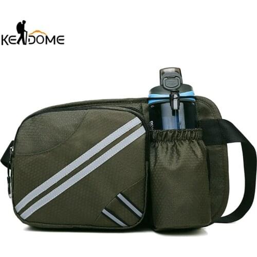 Outdoor Kettle Running Waist Bag With Reflective Strip Large Capacity Waterproof Fitness Sports Climbing Crossbody Bag X258D