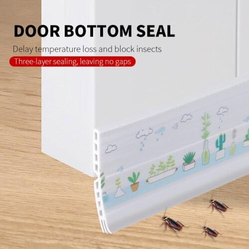Door Bottom Seal Strip Under Door Sweep Weather Stripping Draft Wind Stopper Sound Proof Draft Strip Guard Reduce Noise Doorstop