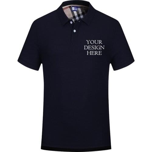 Custom Print Your Own Design Mens Polo Shirt Camisa Masculina Cotton Shirt Women Tops Unisex Short Sleeve Polos Printed Photo