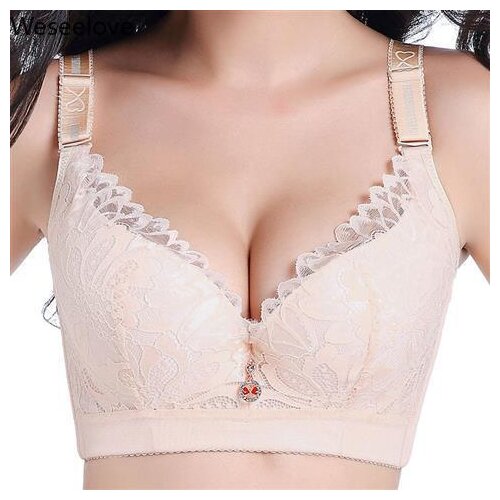 Weseelove New Summer Womens Bralette Sexy Bra Plus Size Adjustable and Comfortabie Lace Bralette Woman Lingerie Feminina E95-2