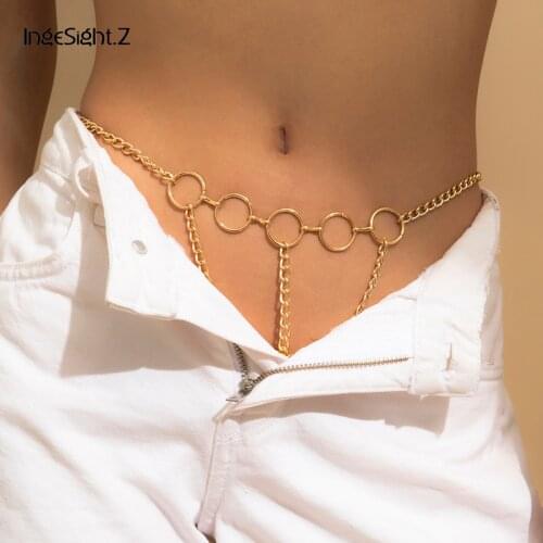 IngeSight.Z Summer Beach Bikini Harness Underwear Belly Chain Female Sexy Lingerie Chain Thong Body Jewelry Accessories Party