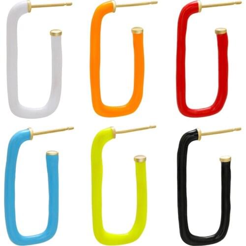 ZHUKOU 1 piece 18x31mm gorgeous gold color hoop earring classic high-end stud earring for womens party jewelry model: VE195