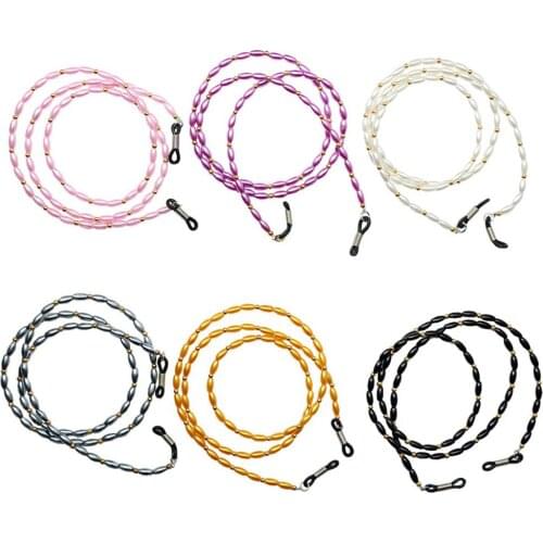 10pcs/lot SunGlasses Acrylic Pearl Beade Neck Lanyard Cord Spectacles Eyeglass Chain Strap rope Neck Rope for Eyewear Wholesale