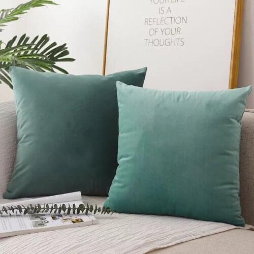 2PC 10colors Cushion Cover 30*50cm 45x45cme Rectangle Pillow Case for Living Room Sofa Velvet Throw Pillowcase Home Decoration