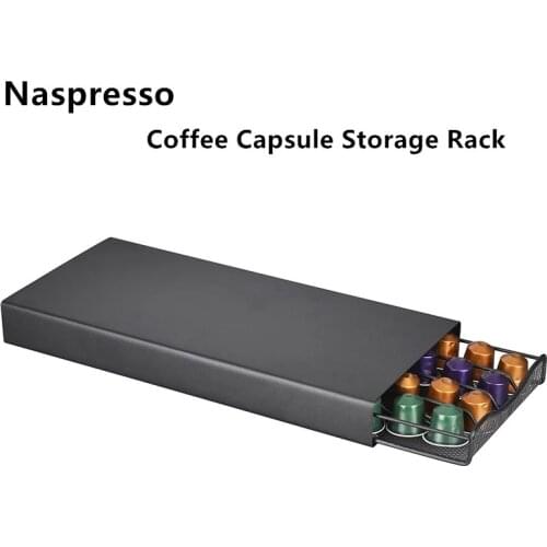 2021Nespresso Coffee Capsule Organizer Storage Stand Practical Coffee Drawers Capsules Holder For 40 Pods Coffee Capsule Shelves