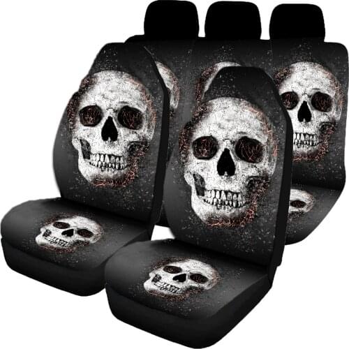 1/2/7PCS 3D Wolf Universal Car Seat Cover Steering Wheel Cover Car Seat Cushion Backrest Protector Car Interior Decoration