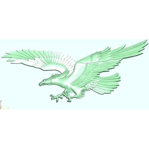 Eagle 3D file in STL format relief for cnc router carving artcam