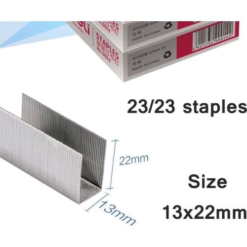 5000PCS/LOT Deli 0014 heavy stapler staples 23/23 staples 13x22 mm staples capacity bind 200 pages 70g papers