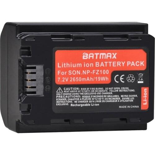 1Pc 2650mAh NP-FZ100 NP FZ100 Camera Battery Akkus for Sony NPFZ100 Z-Series, Alpha A7 III, A7R III, A9, A9R, A9S, A6600
