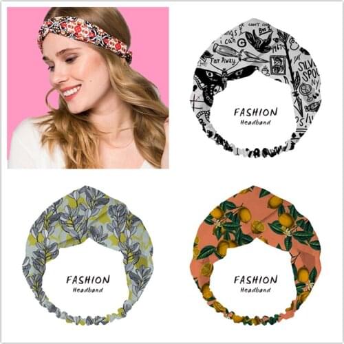 Women white lines Bandanas HairBands Turban Headwear Head Wrap Women Hair Accessories for Women girls Hair Bands ladies Hoop