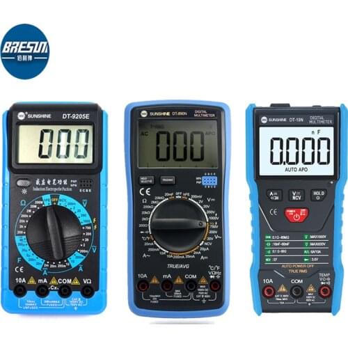 Sunshine DT-9205E 19N Digital AC DC Ammeter Voltmeter For Mobile Phone Motherboard Repair High Precision Intelligent Multmeter