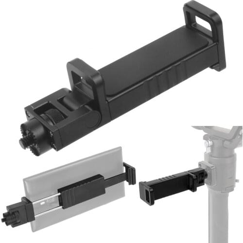 BGNing Aluminum alloy Phone Holder Mount Adapter 360 Degree Rotatable Phone Clip Foldable Clamp for Weebill Lab /Crane 3 Gimbal
