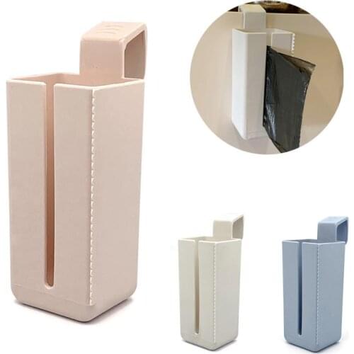 Door-back Garbage Trash Bag Bracket Rack Hanging Holder Kitchen Shelf Hanging Garbage Bag Holder Kitchen Cupboard Stand