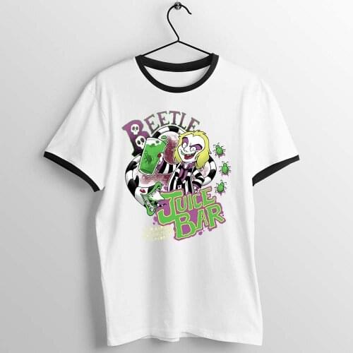 Black Trim T Shirt Beetlejuice Awesome Artwork Printed Tee