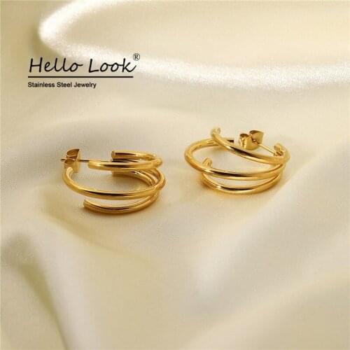 Женские золотые серьги Hellolook China At AliExpress