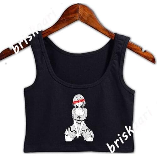 Hentai Manga Anime Waifu Japanese Sexy Girl Crop Top Women Anti-Wrinkle Comical Pictures Top Knitted Pictures Vest