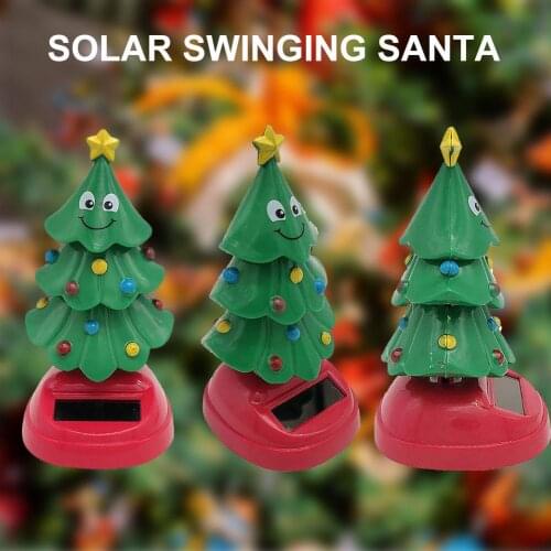 Cute Cartoon Christmas Tree Swinging Doll Car Dashboard Home Xmas Ornament Decor