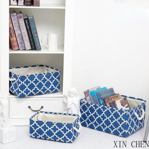 Multifunctional storage basket Canvas Fabric Storage Basket Clothes Folding Storage Box Toy Organizer Laundry Basket With Handle