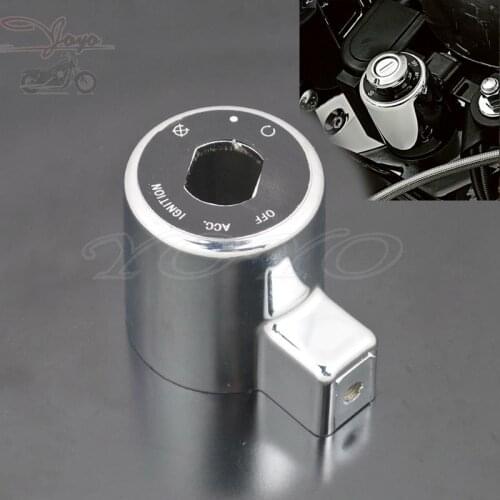 Motorcycle Chrome Ignition Control Switch Cover Cap For Harley Sportster XL883 L/C/R/N Iron 1200 R/N/L/C/V/X 50th Anniversary