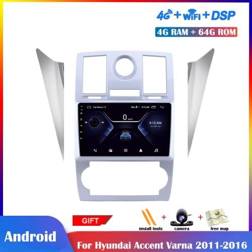10.1 Inch Android Multimedia Player For Hyundai Accent Verna 2011-2016 Car Radio Stereo Navigation DSP Touch IPS Screen