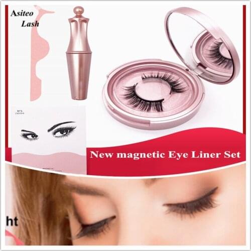 3d Magnetic Eyelashes and Eyeliner Set Natural Long False Mink Magnetic Lashes Wholesale In Bulk Reusable Beauty Make Up Tool