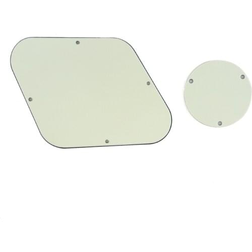 Musiclily LP Backplate and Switch Cover Set for Gibson Les Paul Guitar, 3Ply Ivory