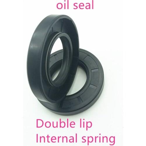NBR framework oil seal TC35 36 37 38*52*6 7 8 9 10 12 14.5 16mm double lip with clamp spring