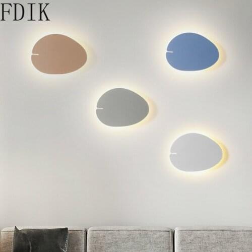 Nordic LED Wall Light Modern Lightening for Living Room Bedroom Study Aisle Staircase Wall Decoration Wrought Iron Lamps Fixture