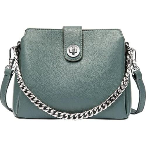 2021 New Handbag womens leather shoulder bags Womens bag Quality Women Genuine Leather Bag Womens genuine handbag Blue