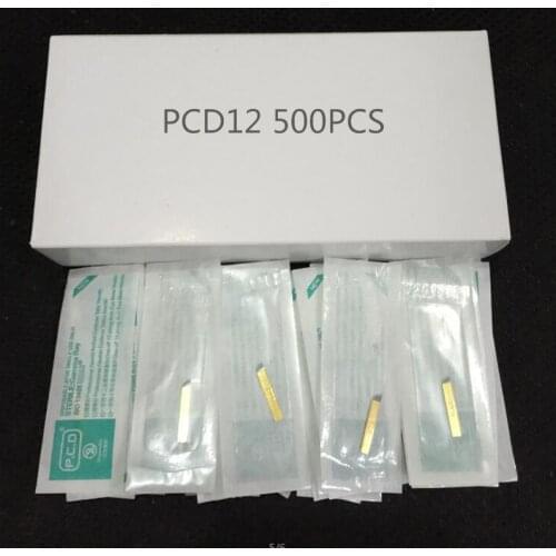 Wholesale 500 pcs microblading needle 12 pin pcd Lamina Tebori 12 Hard Flex Microblading 12 Prong flat permanent makeup supplies
