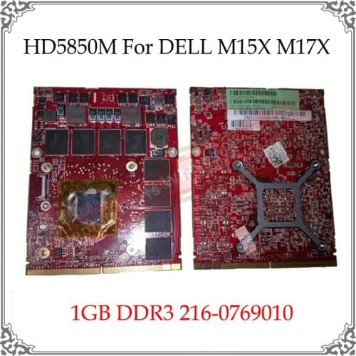 Original HD 5850M HD5850M 1GB DDR3 Graphic Card For DELL HD 5850 HD5850 M15X M17X 216-0769010 Video Display Card GPU Replacement