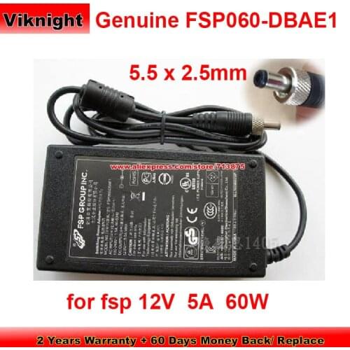 Genuine FSP FSP060-DIBAN2 AC Adapter 12V 5A 60W Charger FSP060-DBAB1 for Rxiomtek P6173PG-AC-RC Metal Tip Power Supply