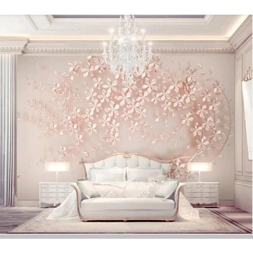 Papel de parede rose gold flower luxury 3d stereo wallpaper,living room children bedroom kitchen wall papers home decor mural
