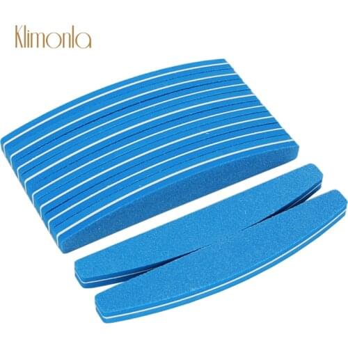 25Pcs/Pack Professional Blue Boat Sponge Nail File 100/180 Grit Nail Art UV Gel Polishing Manicure And Pedicure Supplies Tools