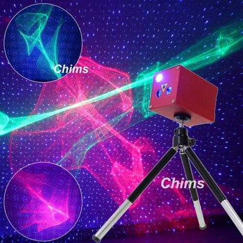Chims Mini Portable Laser Lighting Cordless Rechargeable RGB Aurora Meteor Star Projector Outdoor Travel Camping Christmas Party