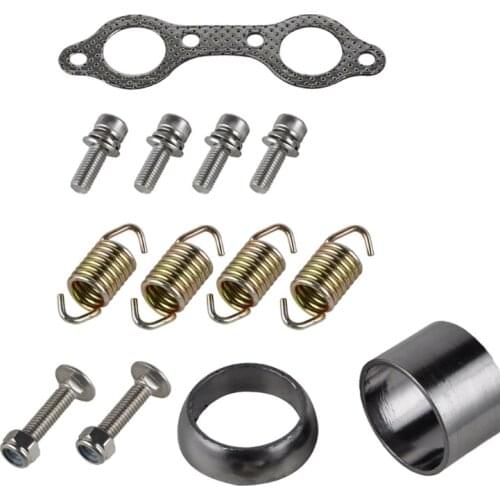 X7AE UTV Exhaust Muffler Gasket Spring Clamp Bolt Repair Kit For Ranger RZR 800 EFI