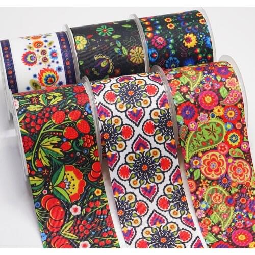 DIY Handmade Materials Printed Grosgrain Ribbon 50 Yard Per Size 53152