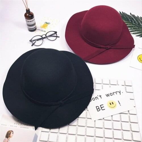 Kids Girls Sweet Bowknot Hat Bowler Sun Caps Bonnet Toddler Photography Props Beach Hats for Age 2-8Y