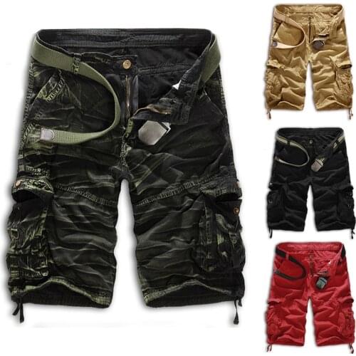 Cargo Shorts Men Cool Camouflage Summer Hot Sale Cotton Casual Men Short Pants Brand Clothing Comfortable Camo Men Cargo Shorts