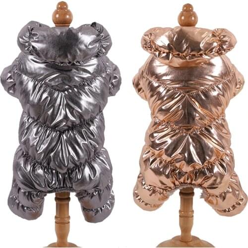 Warm Winter Dog Clothes Collar Windproof Overalls for Dogs Down Coat Waterproof Thicken Parka Dog Jumpsuit Puppy Outfit