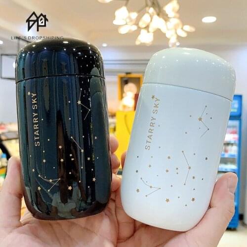 200ml 304 Stainless Steel Insulated Thermos Bottle Sport Watter Bottle Starry Sky Mini Capacity Coffee Mug Vacuum Flask Couple