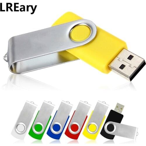 Mini colourful Rotation USB Flash Drive 4GB Metal Pen Drive 64GB 32GB 16GB 8GB Colorfu Pendrive Memory Stick custom logo