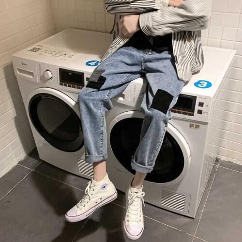 Spring and autumn baby pants mens loose straight leg Korean fashion versatile wide leg pants