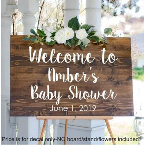 Baby Shower Decal For Sign Welcome to Baby Shower Vinyl Decor Sign Vinyl Personalized Welcome For Mirror Or Chalkboard C130