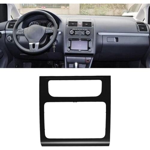 Car Inner Center Console Trim Frame Air-Conditioner Panel CD Recorder Easel Navigation Trim for Touran 11-15